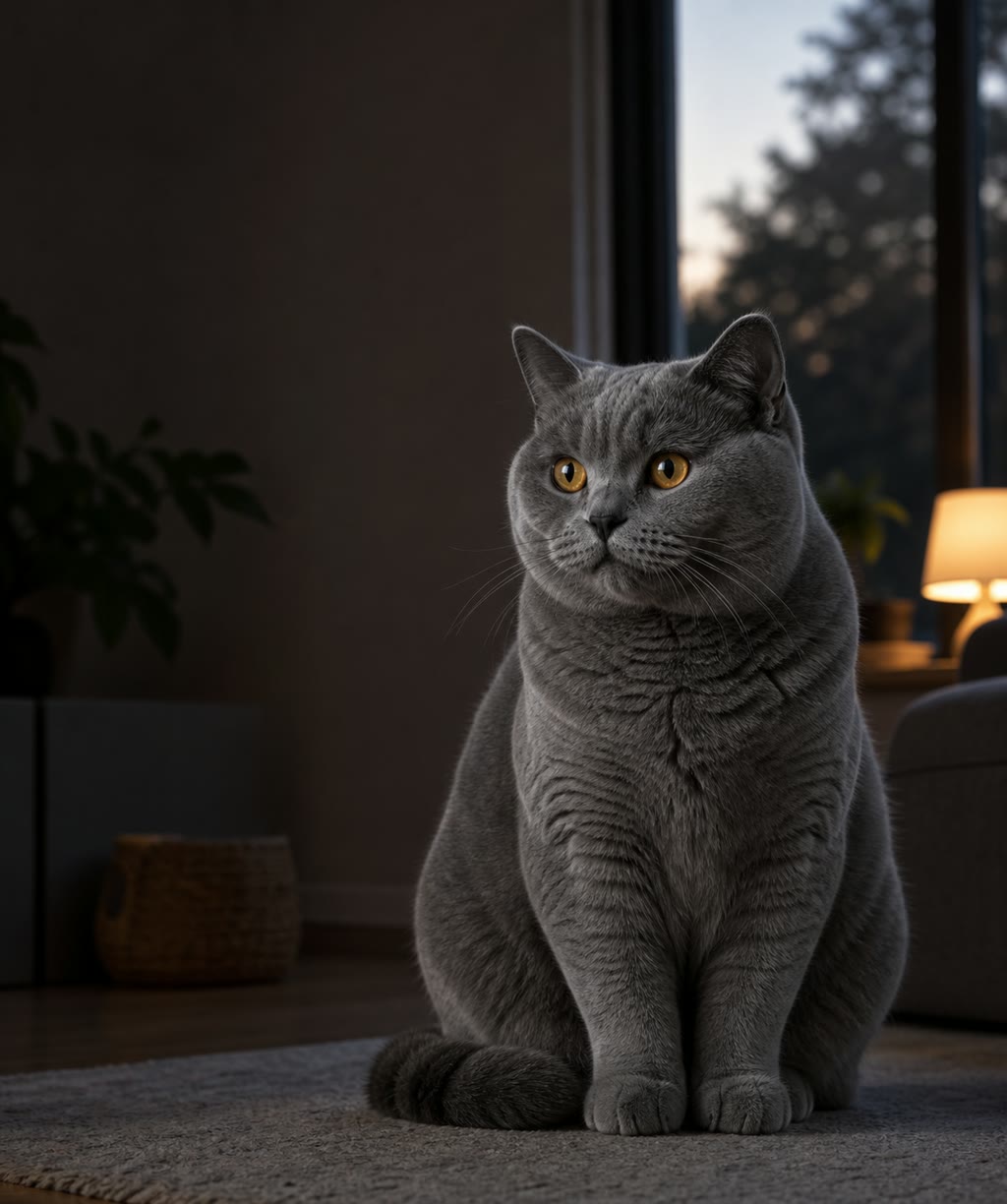 Katze genießt einen ruhigen Alltagsmoment