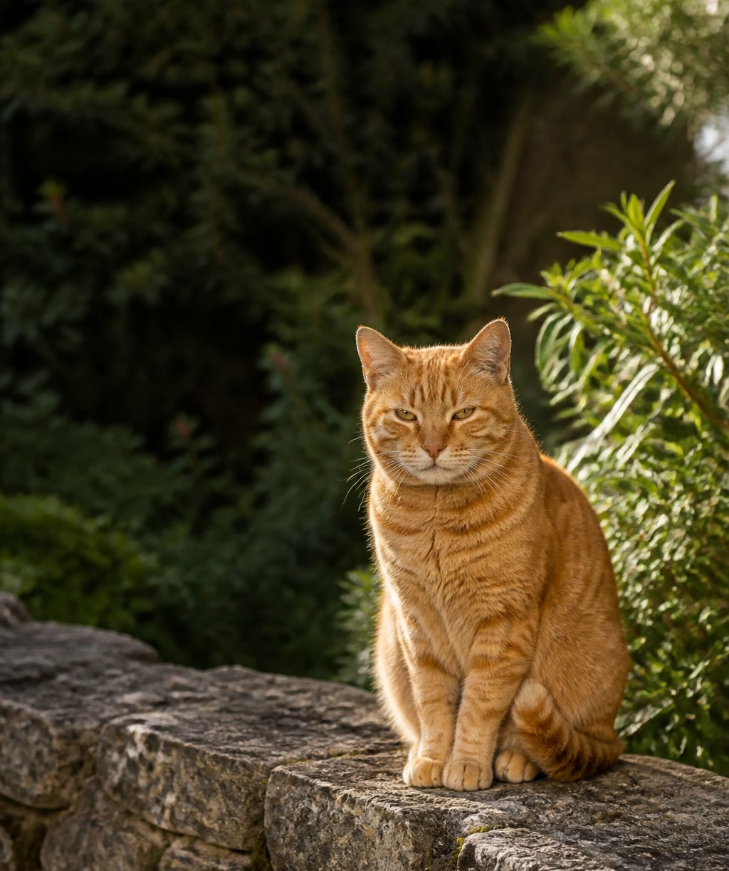Katze genießt einen ruhigen Alltagsmoment