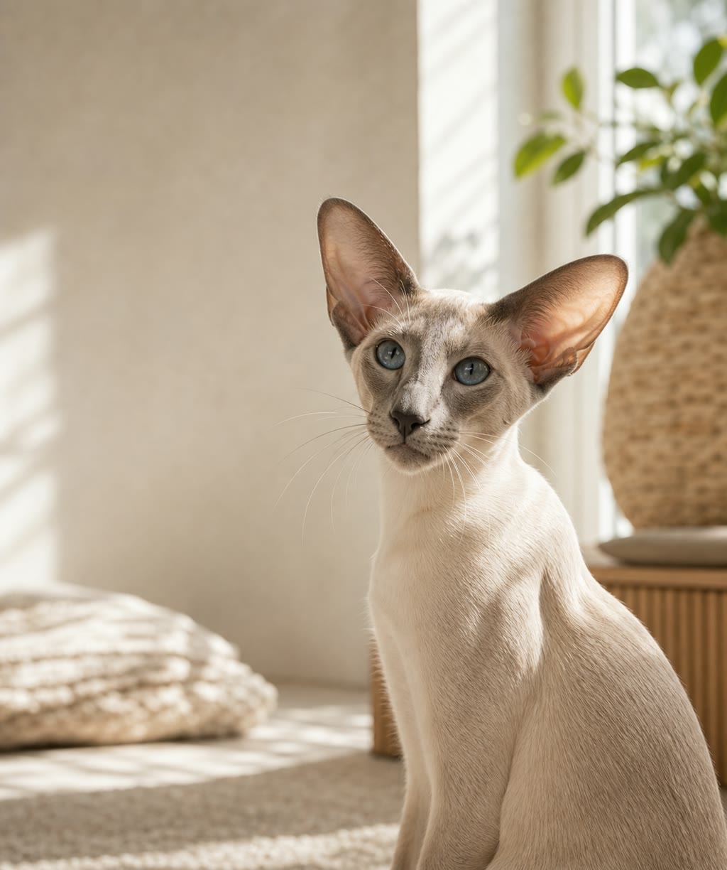 Katze genießt einen ruhigen Alltagsmoment
