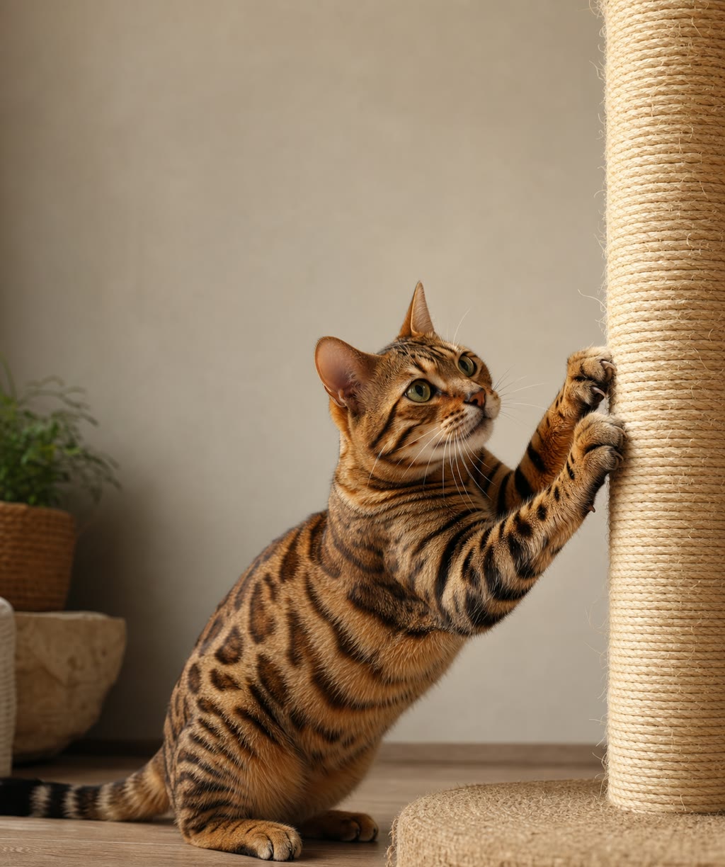 Katze genießt einen ruhigen Alltagsmoment