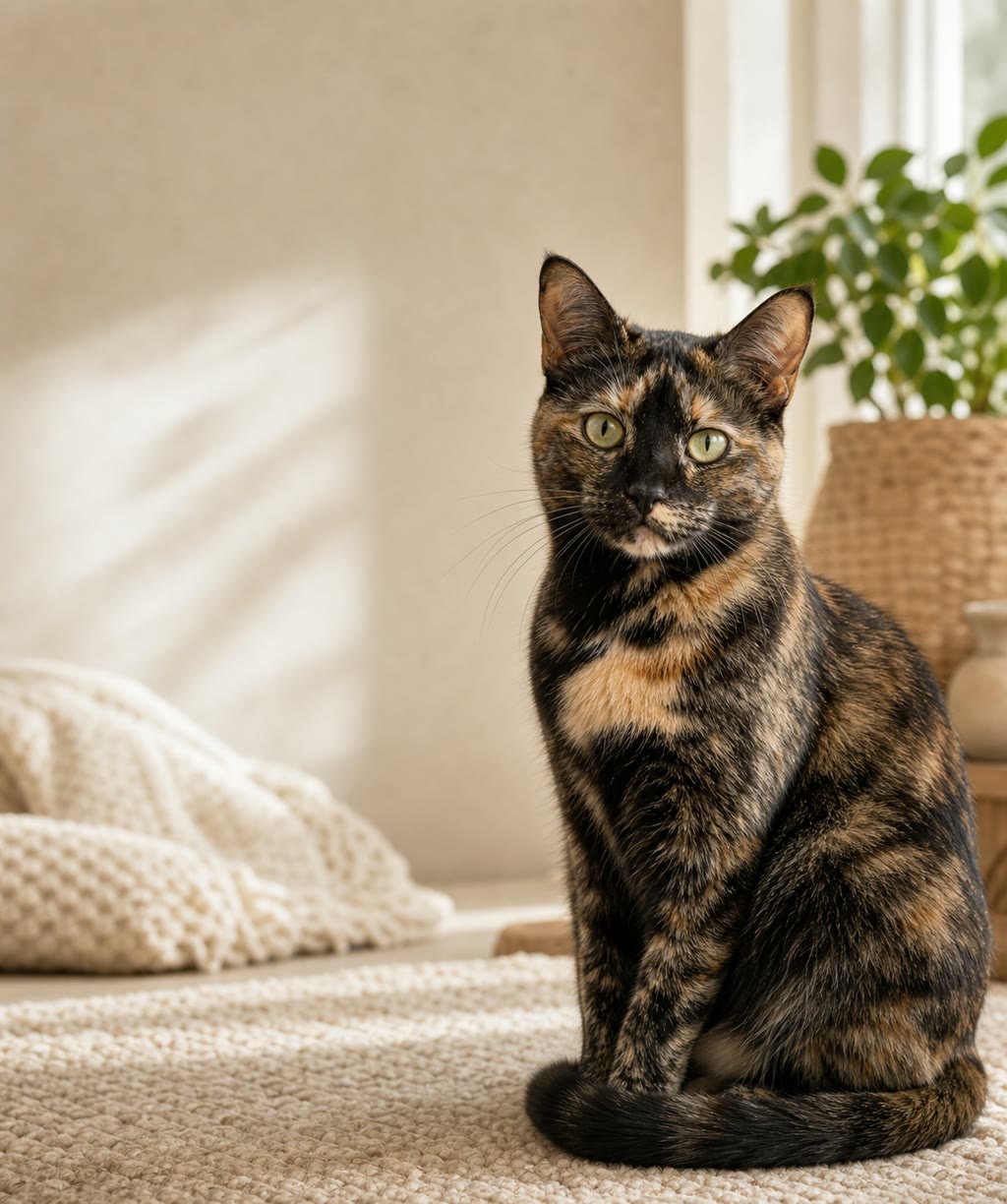Katze genießt einen ruhigen Alltagsmoment