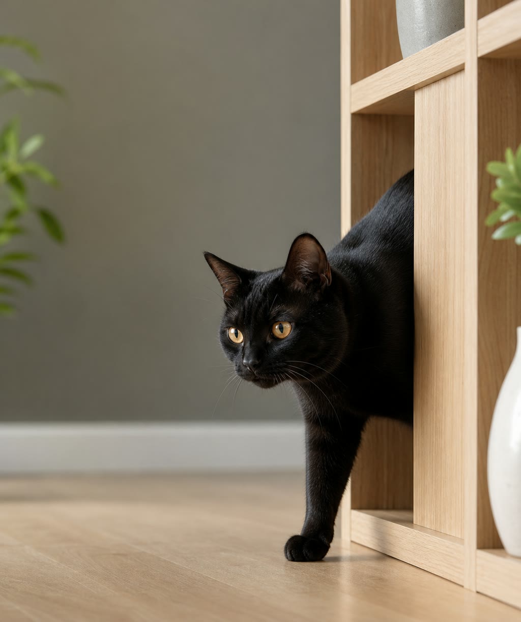 Katze genießt einen ruhigen Alltagsmoment