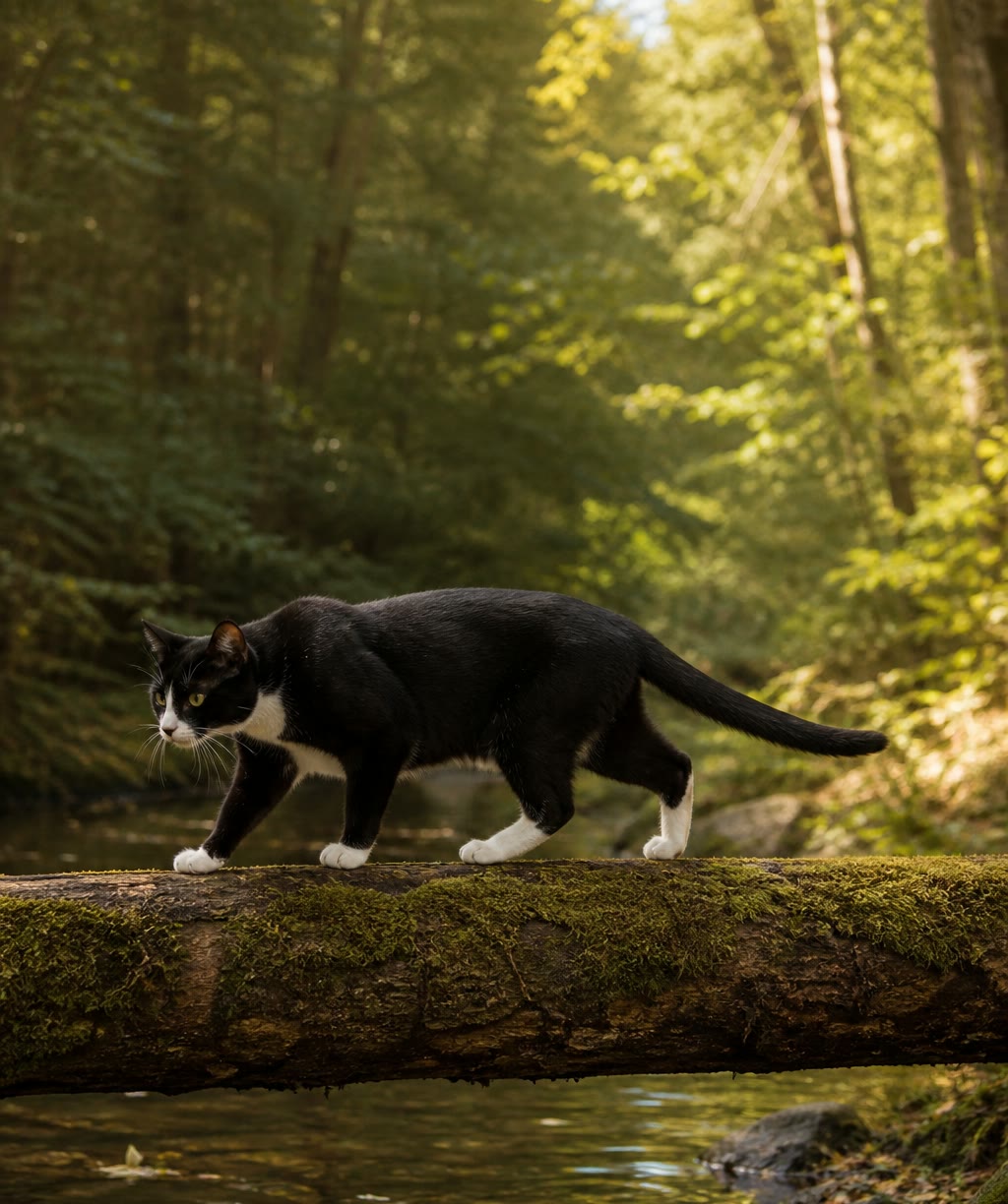 Katze genießt einen ruhigen Alltagsmoment