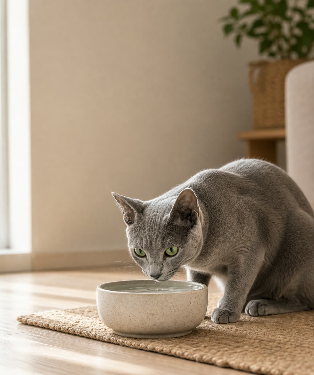 Katze genießt einen ruhigen Alltagsmoment