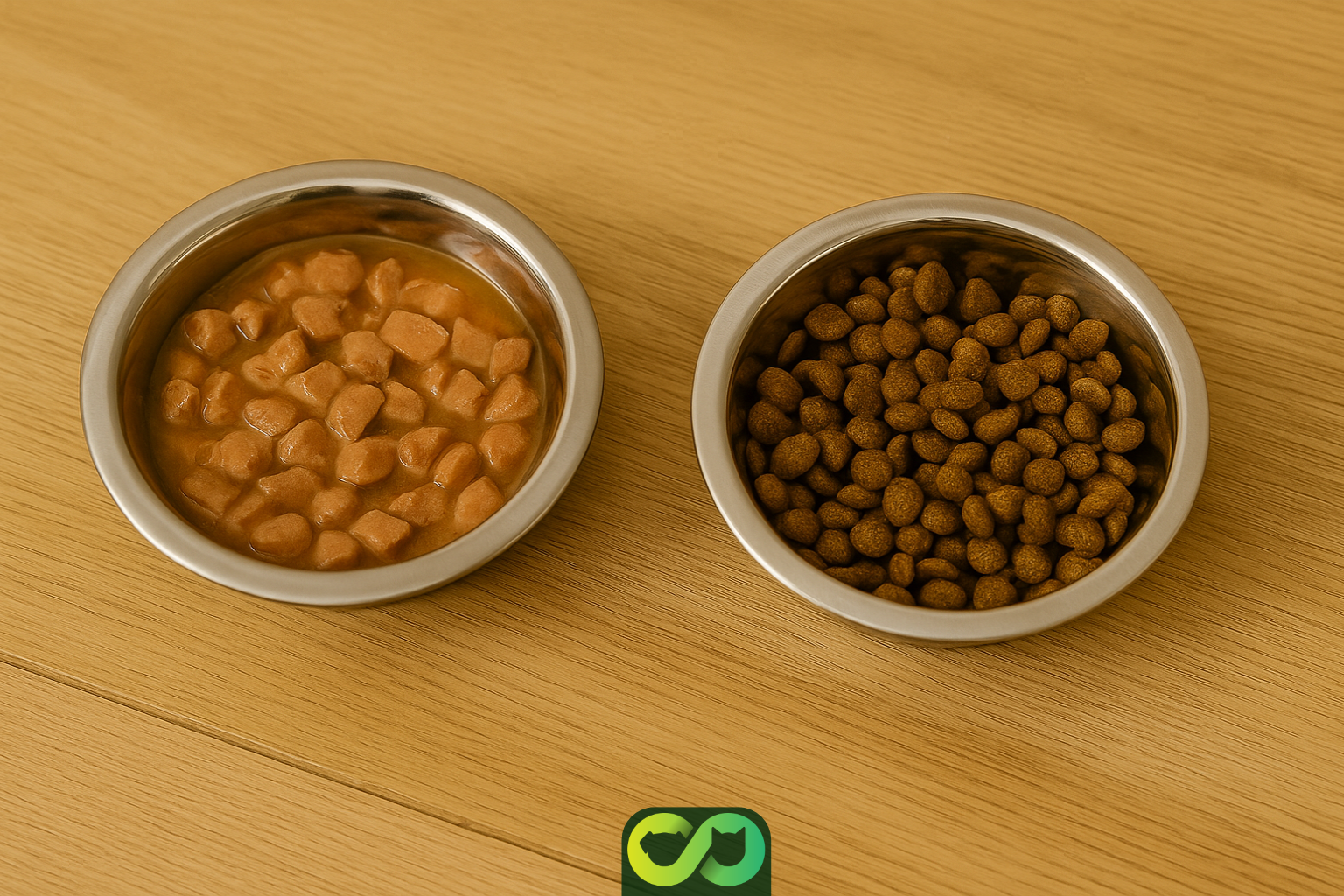 Katze frisst gesund